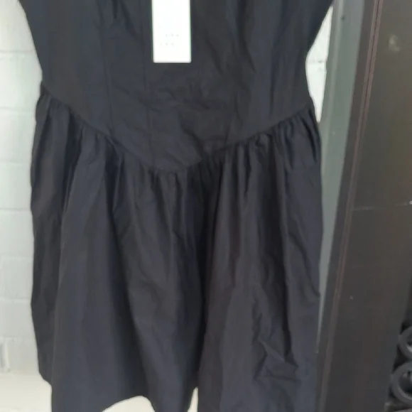 A New Day Black Fitted Pleated Tank Top - Picture 3 of 10